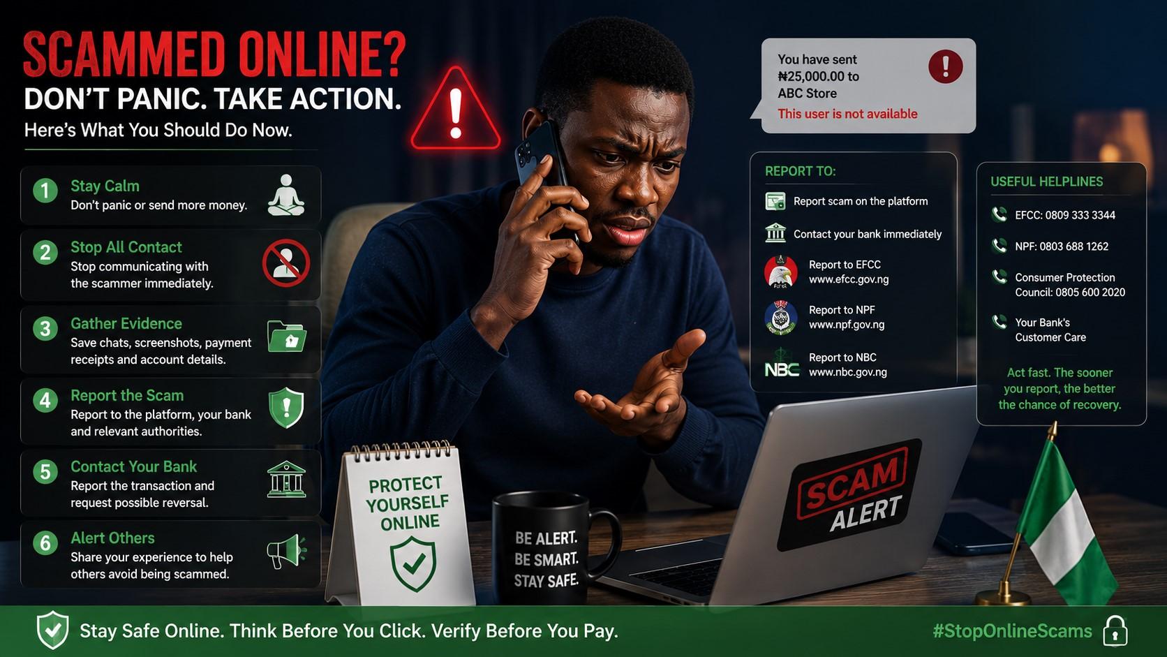 What to Do If You Just Got Scammed Online in Nigeria